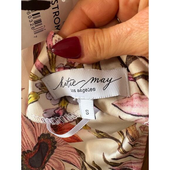 Katie May Tara floral satin maxi wedding gown dress size small - Picture 10 of 11